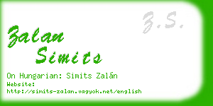 zalan simits business card