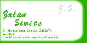 zalan simits business card